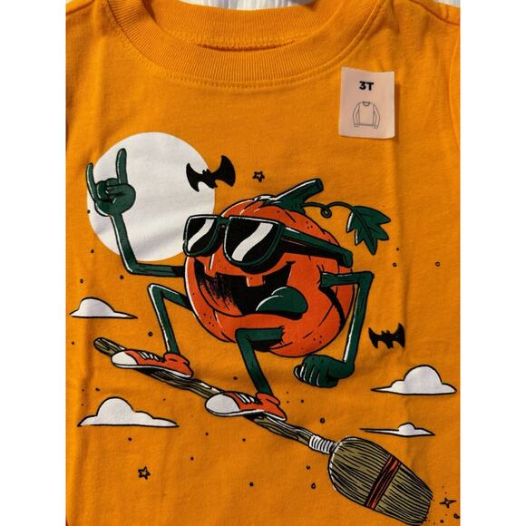 NWT Lot of 2 Old Navy Baby Yoda Halloween Pumpkin Graphic T-shirts 3T - Picture 2 of 6